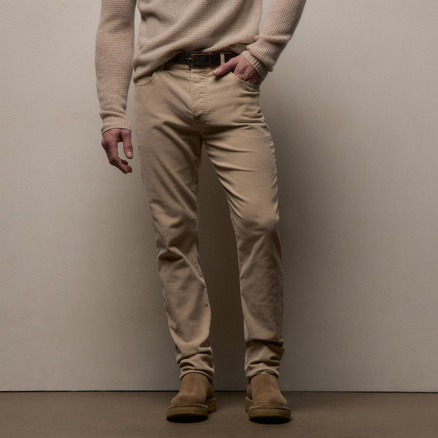 Corduroy 5 Pocket Pant in Stone Pigment | James Perse Los Angeles /mens