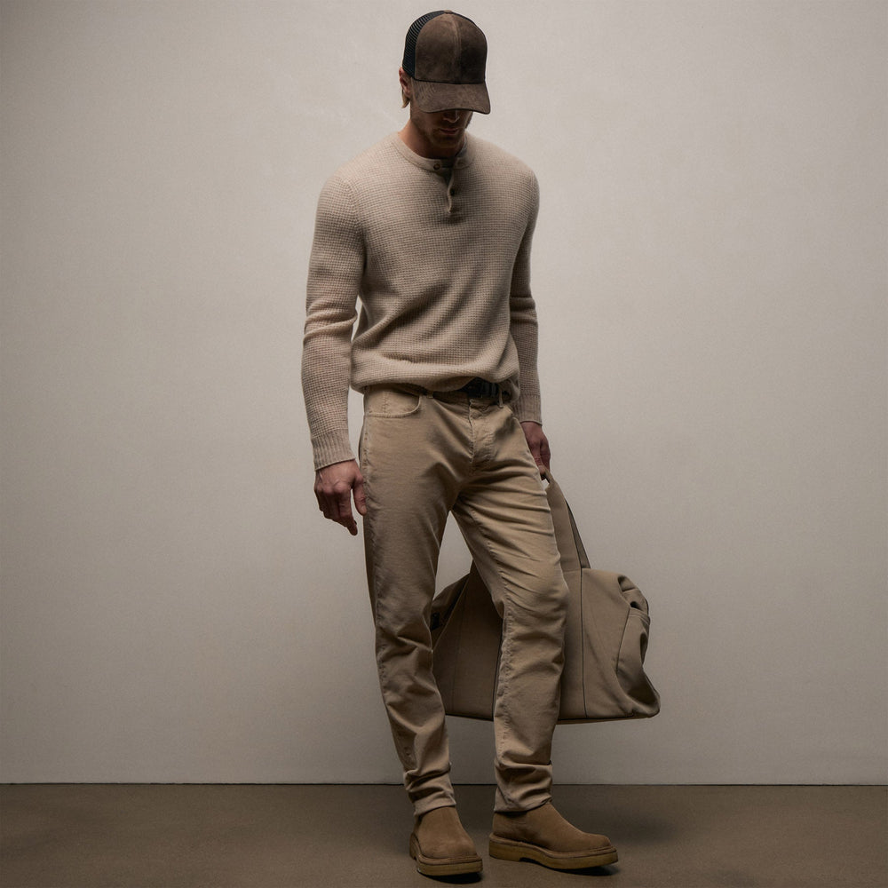Corduroy 5 Pocket Pant in Stone Pigment | James Perse Los Angeles /mens