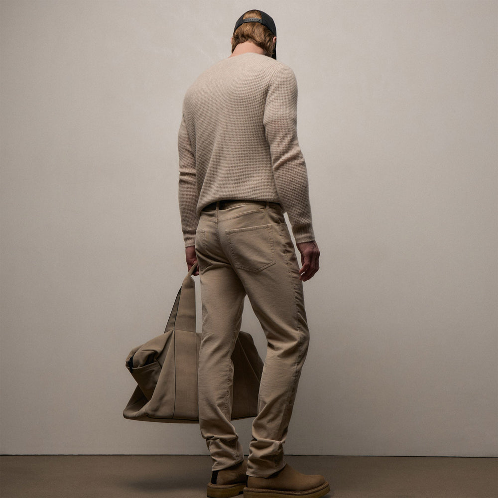 Corduroy 5 Pocket Pant in Stone Pigment | James Perse Los Angeles /mens