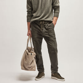 Corduroy Utility Pant in Dark Olive Pigment | James Perse Los Angeles