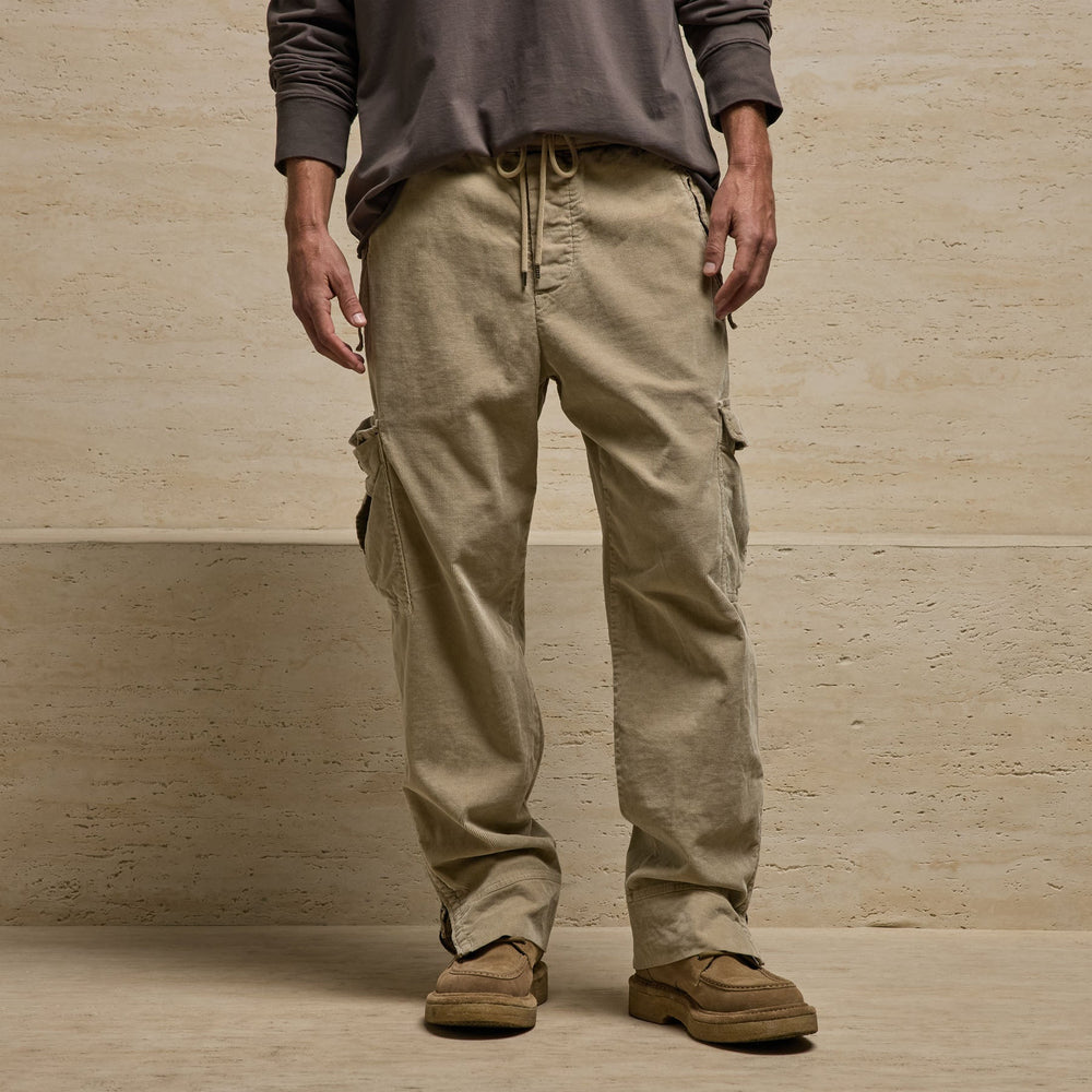 Corduroy Utility Pant in Light Khaki Pigment | James Perse Los Angeles