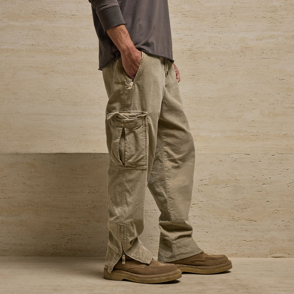 Corduroy Utility Pant in Light Khaki Pigment | James Perse Los Angeles