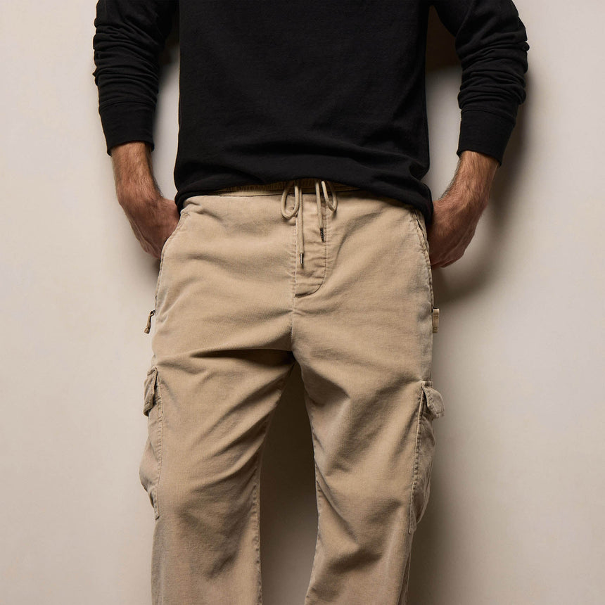 Corduroy Utility Pant in Light Khaki Pigment | James Perse Los Angeles