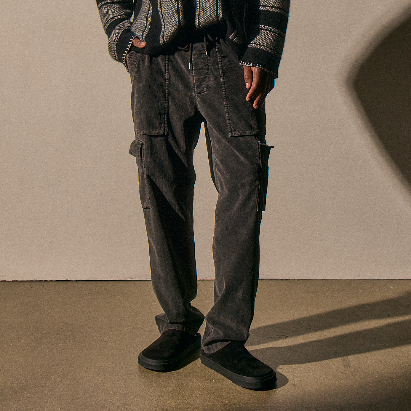 Men's Suede Clog In Black | James Perse Los Angeles