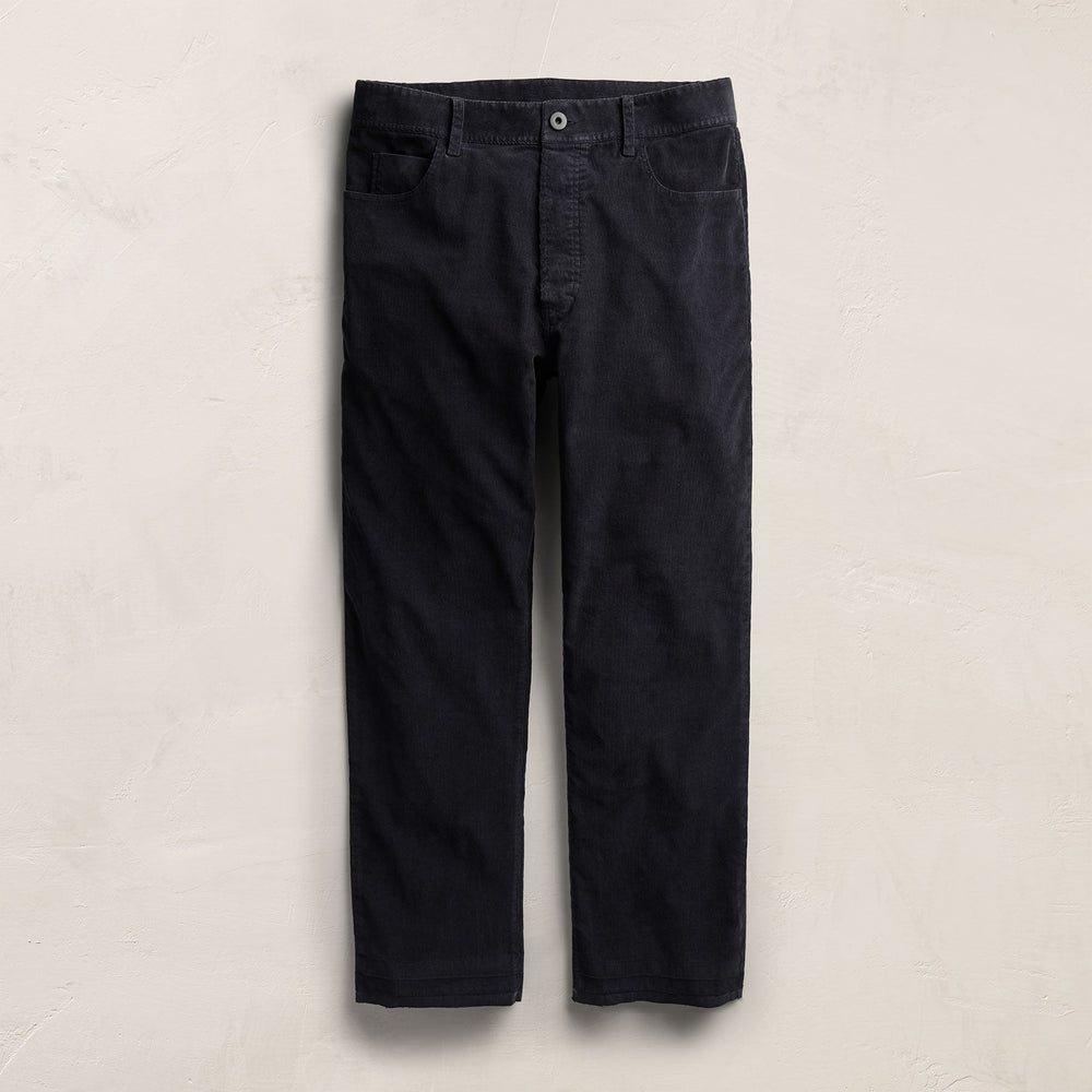 Corduroy Wide Leg 5 Pocket Pant - Classic Navy
