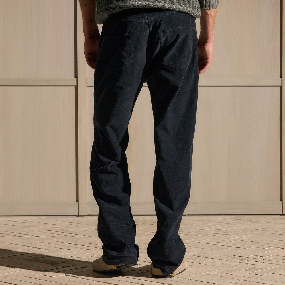 Corduroy Wide Leg 5 Pocket Pant in Classic Navy | James Perse Los Angeles