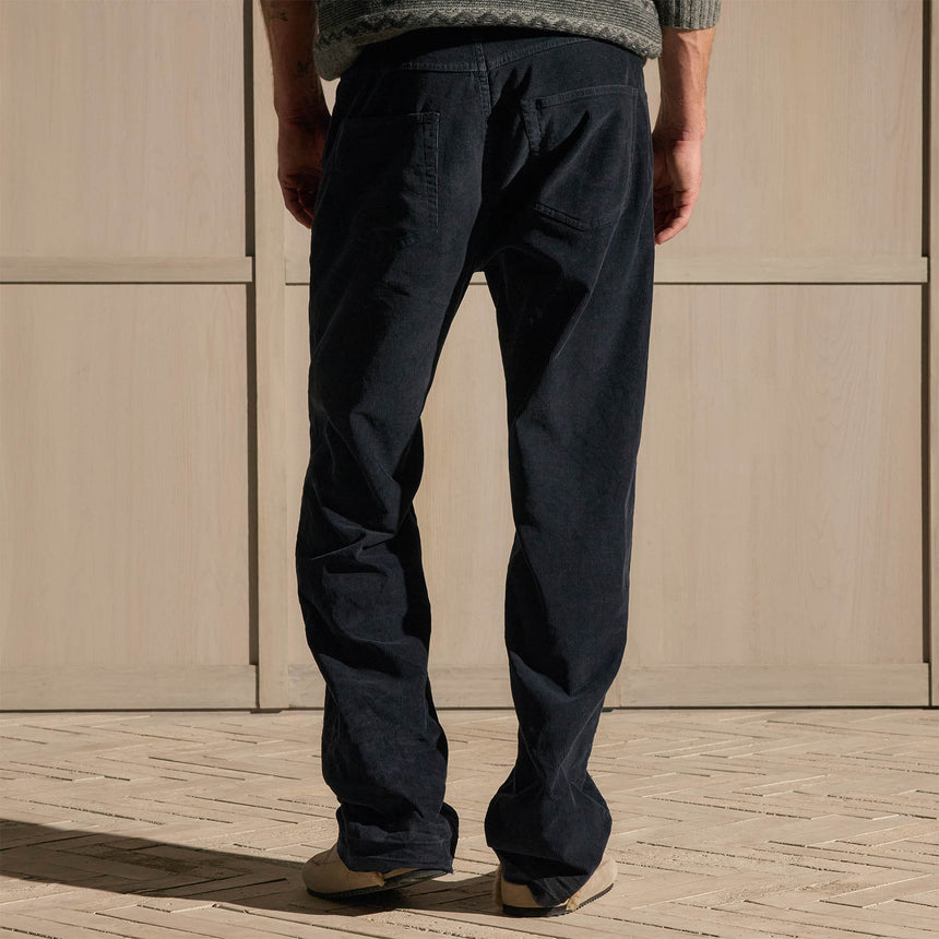 Corduroy Wide Leg 5 Pocket Pant in Classic Navy | James Perse Los Angeles