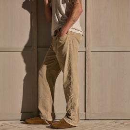 Corduroy Wide Leg 5 Pocket Pant - Cement Pigment