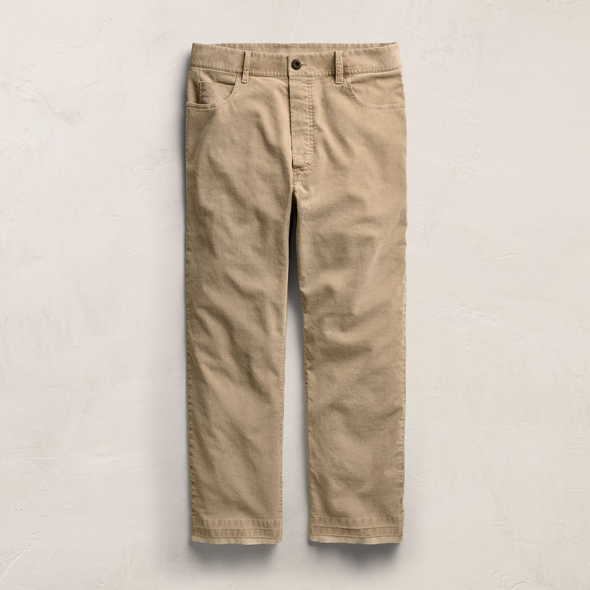 Corduroy Wide Leg 5 Pocket Pant - Cement Pigment