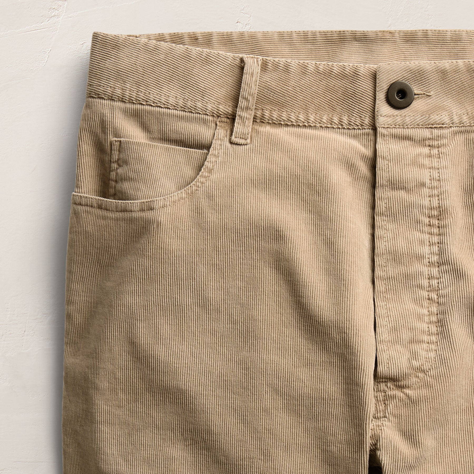 Corduroy Wide Leg 5 Pocket Pant - Cement Pigment