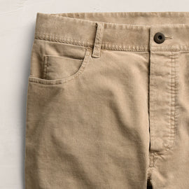 Corduroy Wide Leg 5 Pocket Pant - Cement Pigment