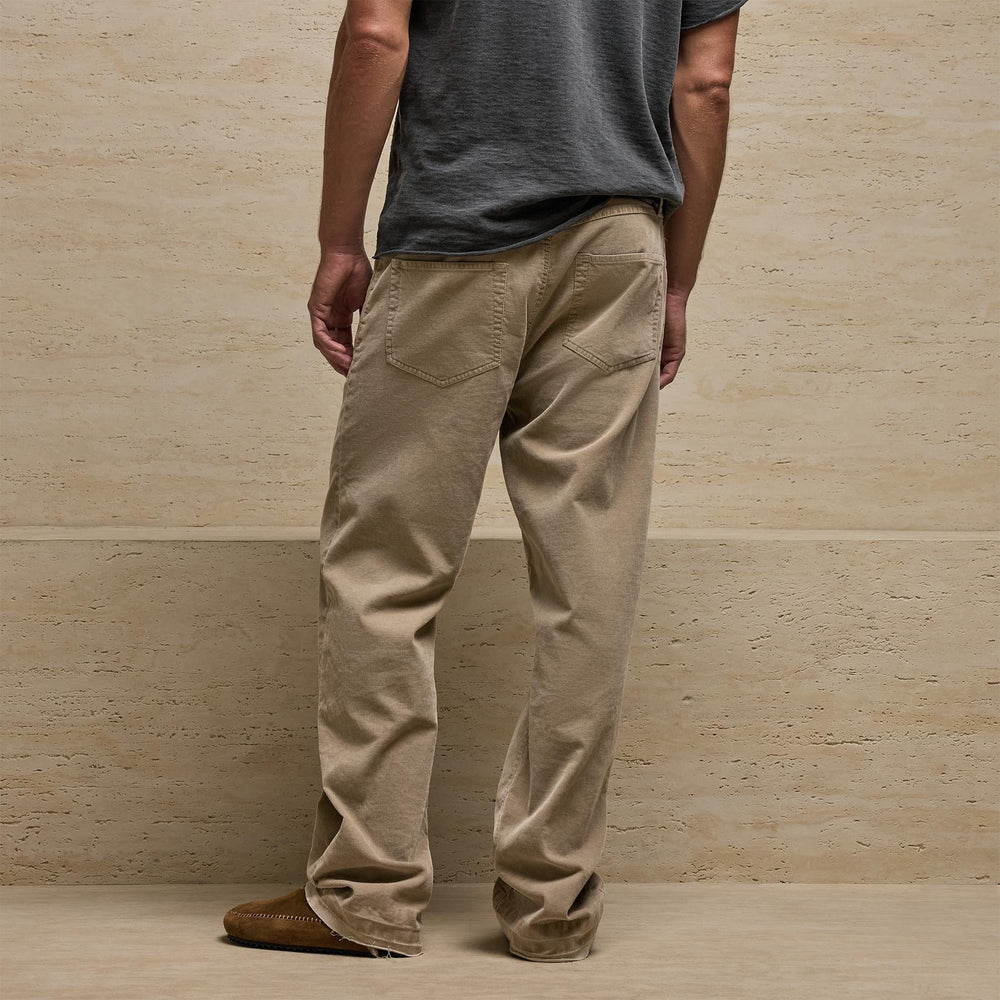 Corduroy Wide Leg 5 Pocket Pant in Cement Pigment | James Perse Los Angeles
