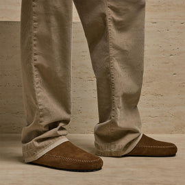 Corduroy Wide Leg 5 Pocket Pant in Cement Pigment | James Perse Los Angeles