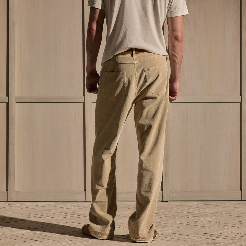 Corduroy Wide Leg 5 Pocket Pant - Cement Pigment