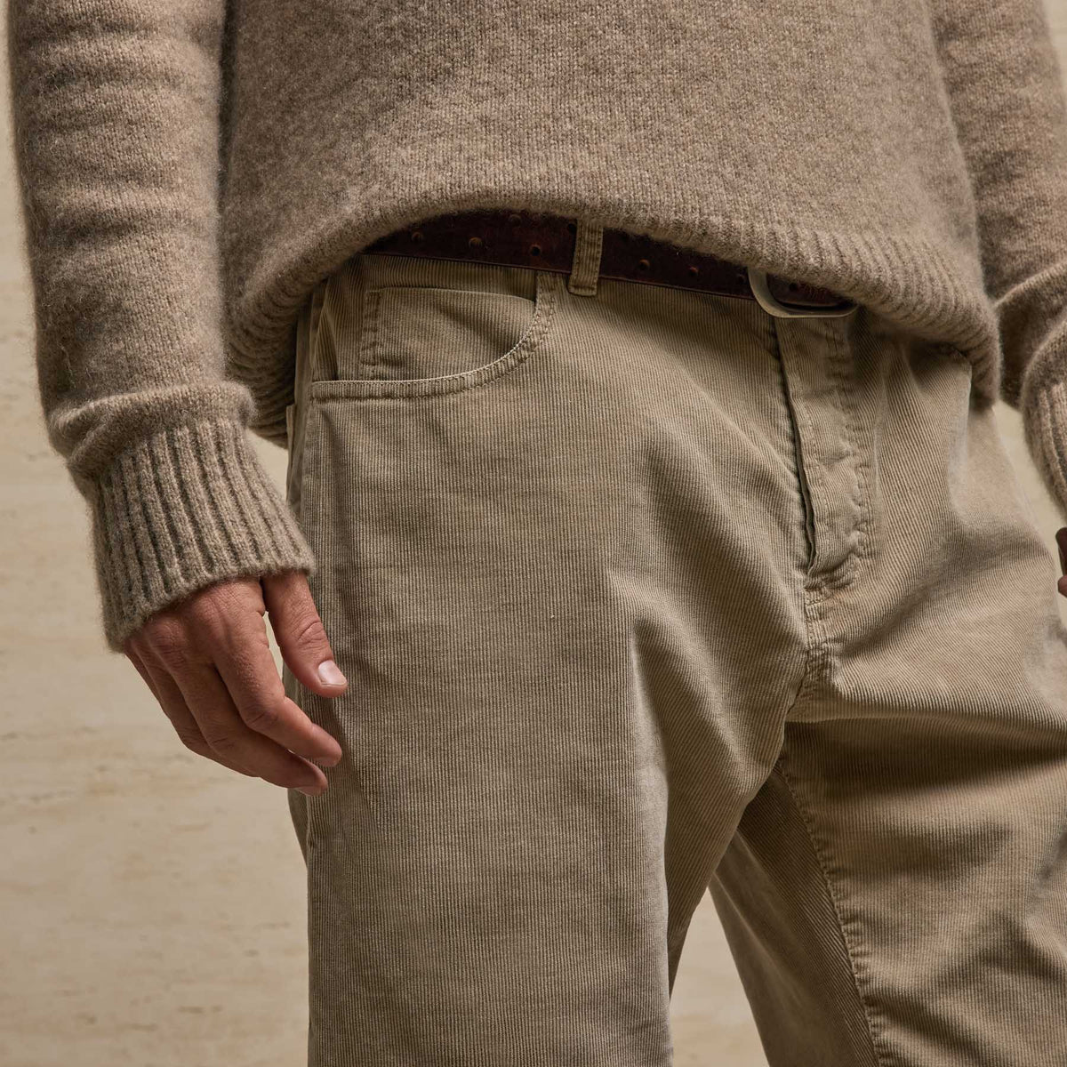 Corduroy 5 Pocket Pant in Cement Pigment | James Perse Los Angeles