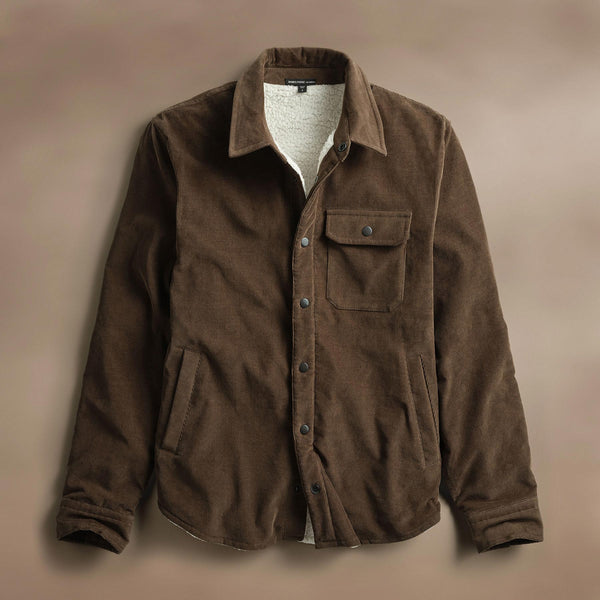 Corduroy Sherpa Jacket  in Umber Pigment | James Perse Los Angeles