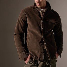 Corduroy Sherpa Jacket in Umber Pigment | James Perse Los Angeles