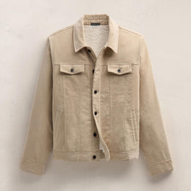 Corduroy Jacket in Stone | James Perse Los Angeles FLAT