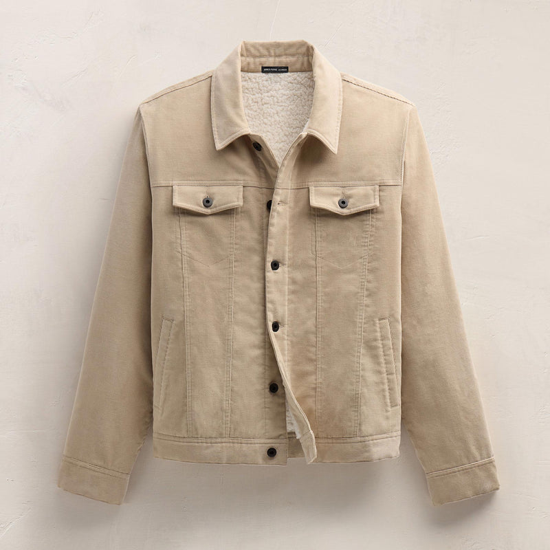 Corduroy Jacket in Stone | James Perse Los Angeles FLAT