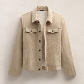 Corduroy Jacket in Stone | James Perse Los Angeles FLAT