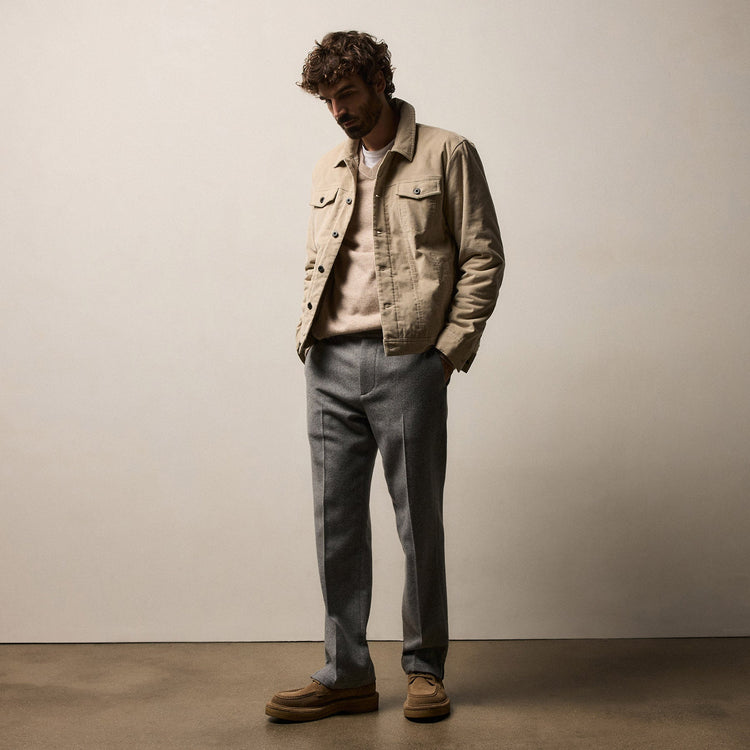 Corduroy Jacket in Stone | James Perse Los Angeles