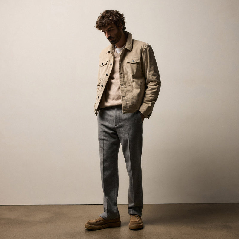 Corduroy Jacket in Stone | James Perse Los Angeles