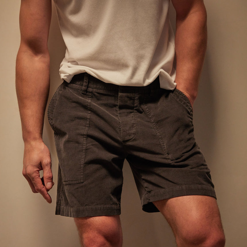 Venice Beach Cord Short in Magma Pigment | James Perse Los Angeles