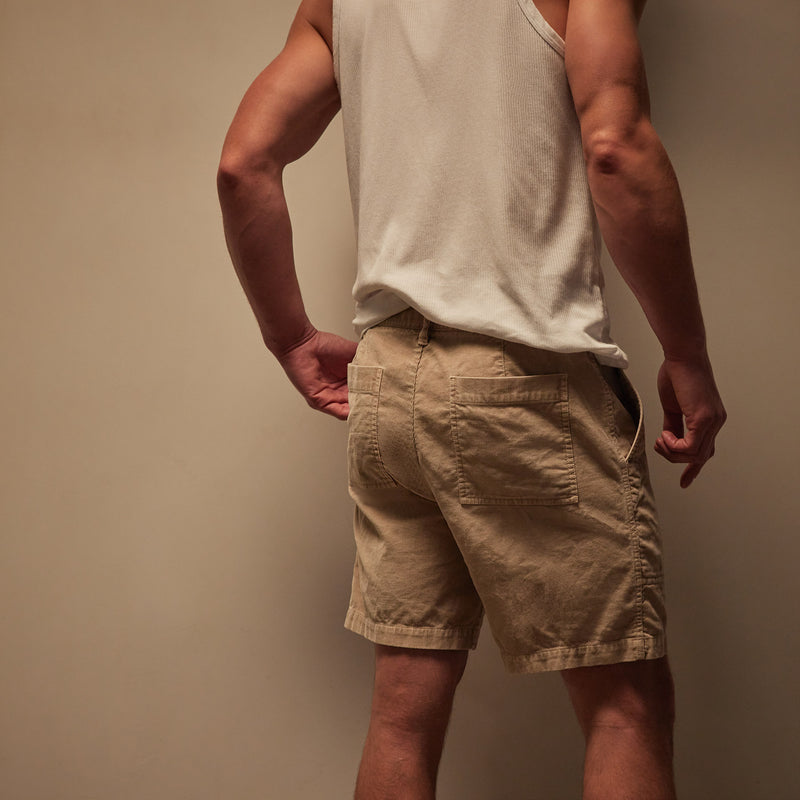 Venice Beach Cord Short in Sand Dune Pigment | James Perse Los Angeles