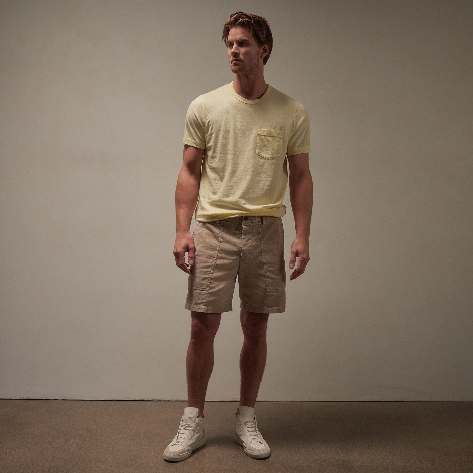 Venice Beach Cord Short in Sand Dune Pigment | James Perse Los Angeles