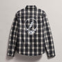 Men's Grateful Dead Sherpa Plaid Jacket in Black/White | James Perse Los Angeles