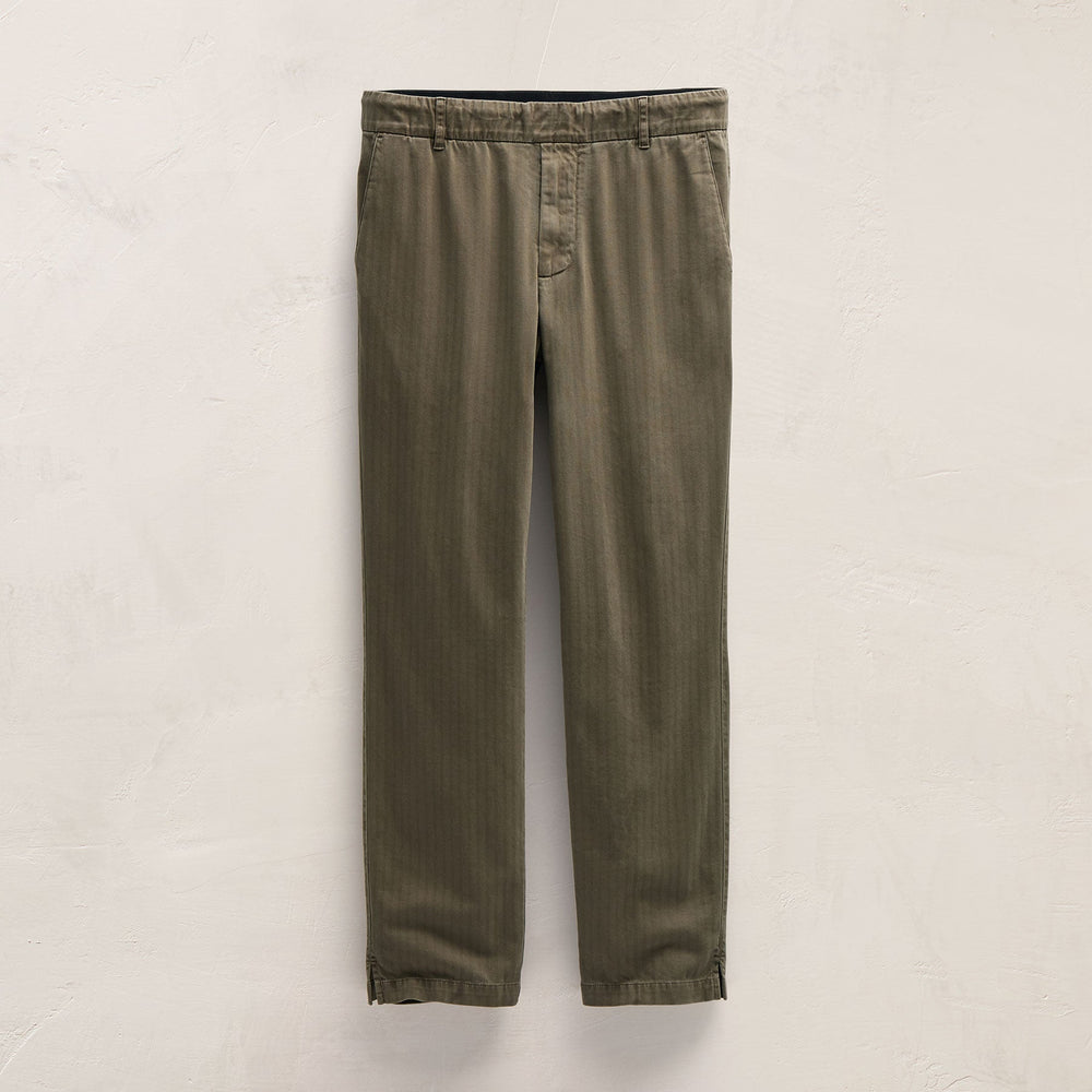 Herringbone Twill Golf Trouser in Birch Pigment | James Perse Los Angeles FLAT