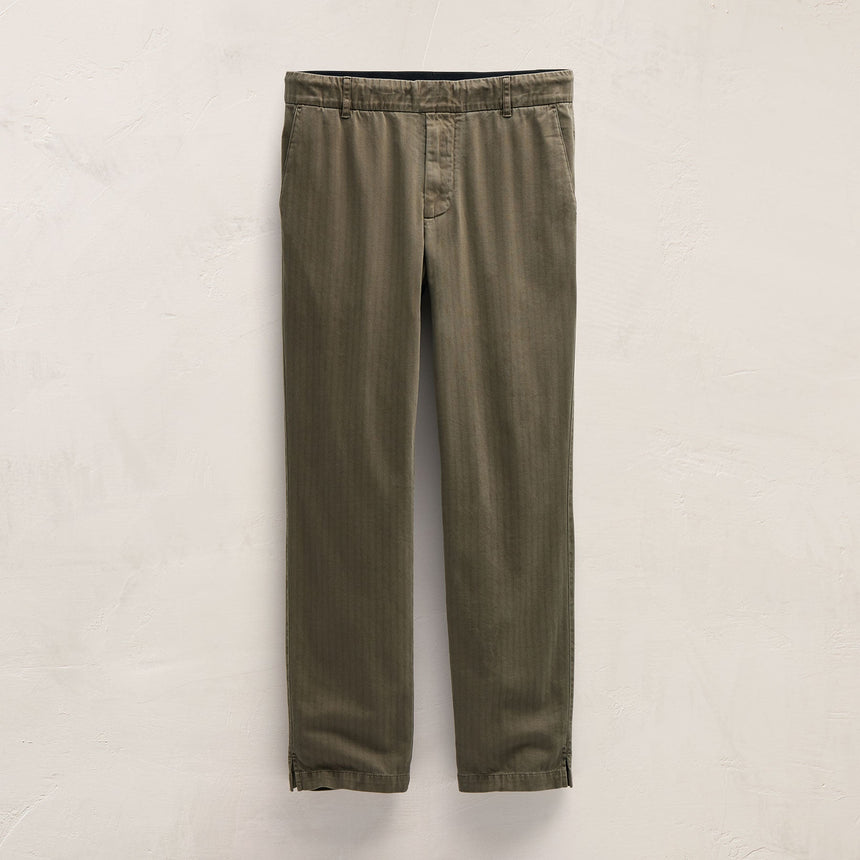 Herringbone Twill Golf Trouser in Birch Pigment | James Perse Los Angeles FLAT