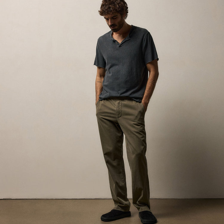 Herringbone Twill Trouser in Birch Pigment | James Perse Los Angeles