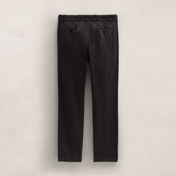 Herringbone Twill Trouser in Black | James Perse Los Angeles