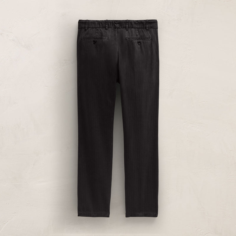 Herringbone Twill Trouser in Black | James Perse Los Angeles