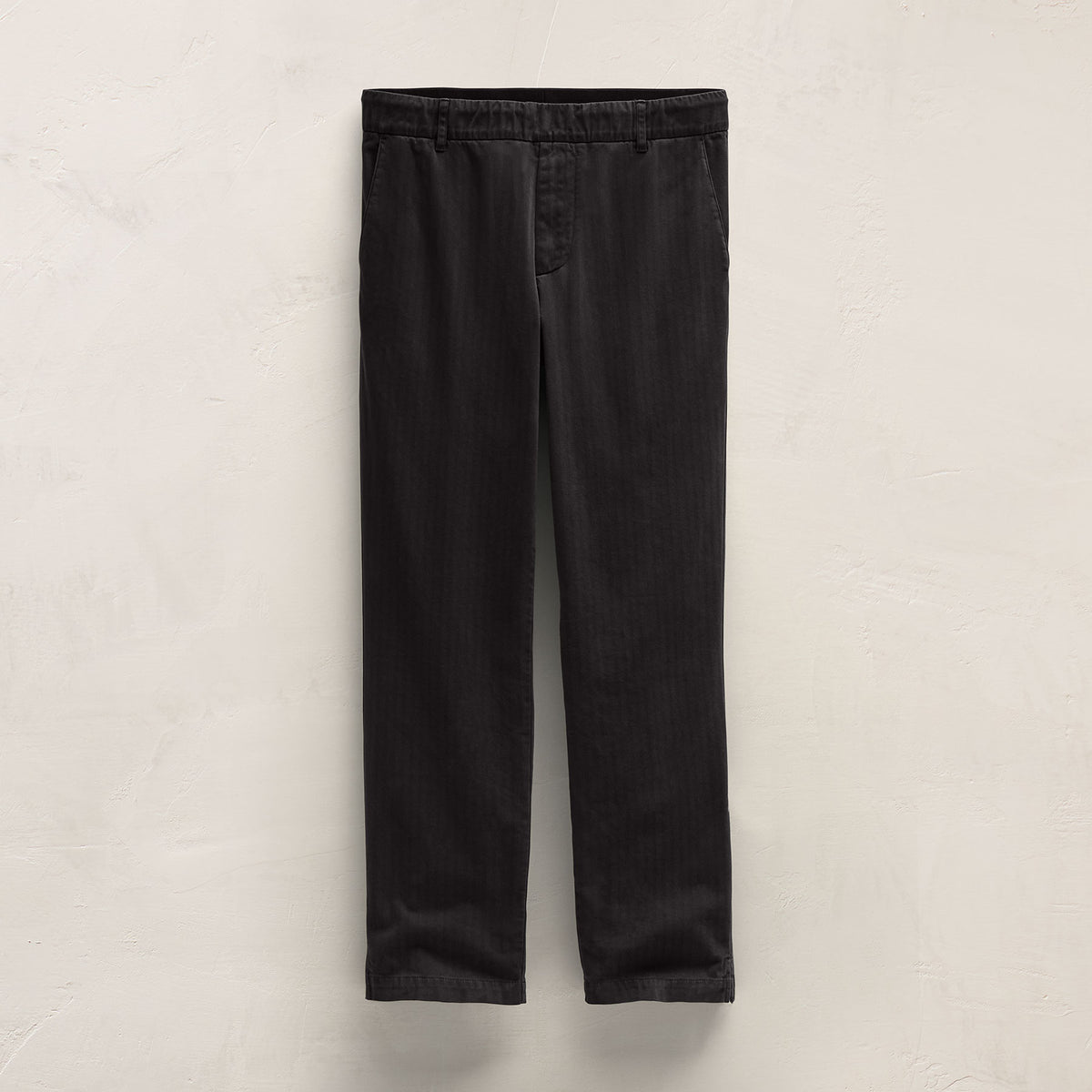 Herringbone Twill Trouser in Black | James Perse Los Angeles