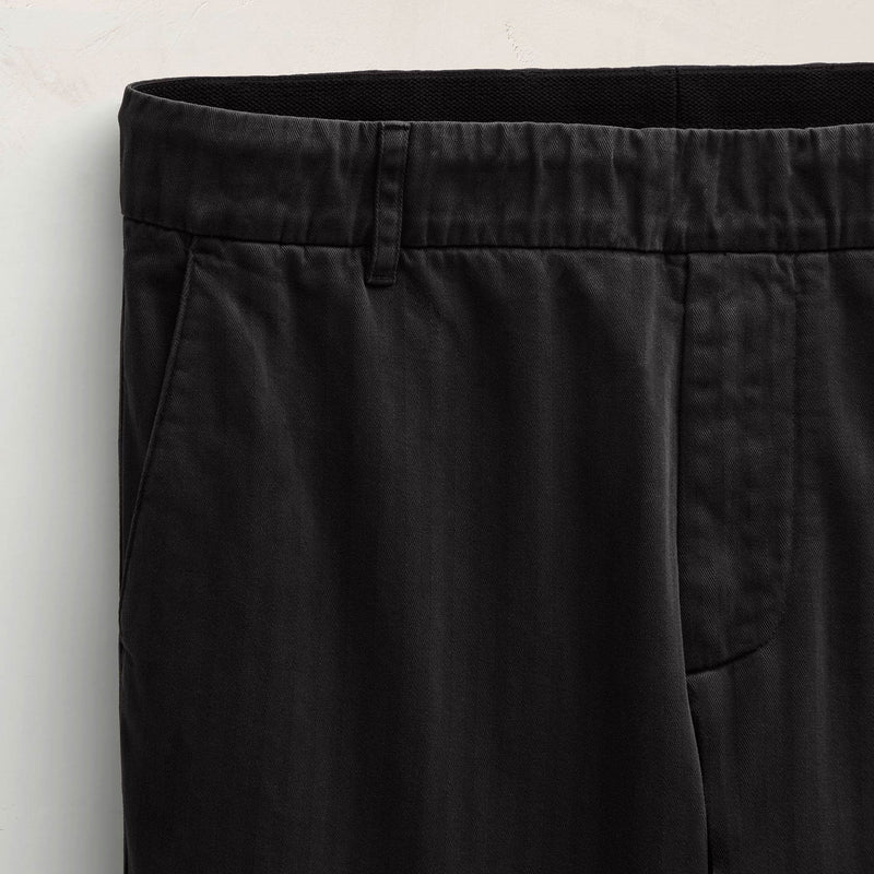 Herringbone Twill Trouser in Black | James Perse Los Angeles