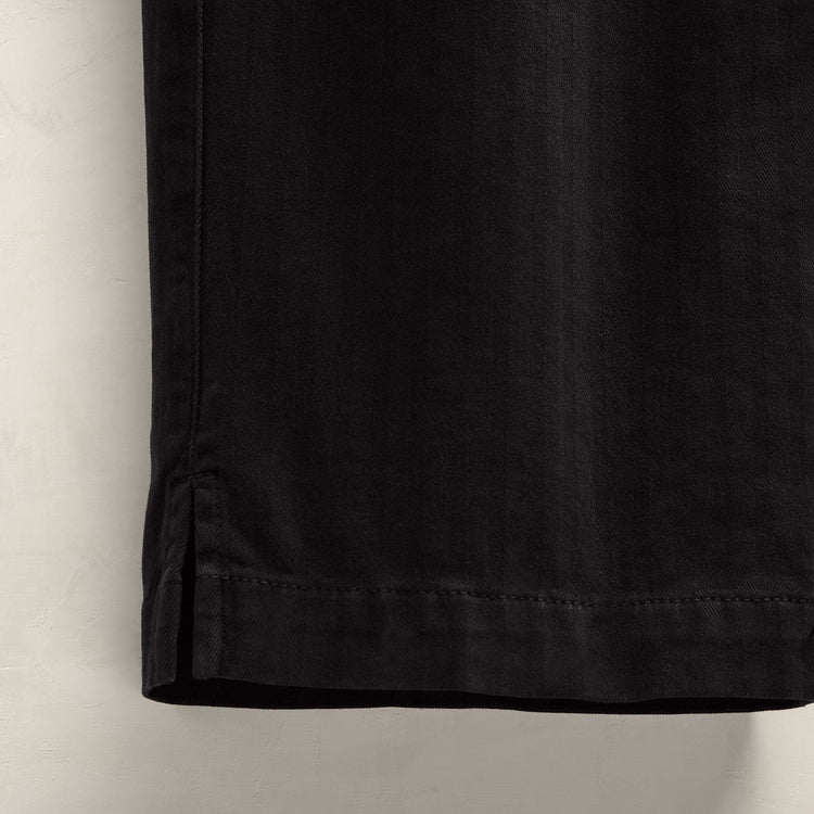 Herringbone Twill Trouser in Black | James Perse Los Angeles