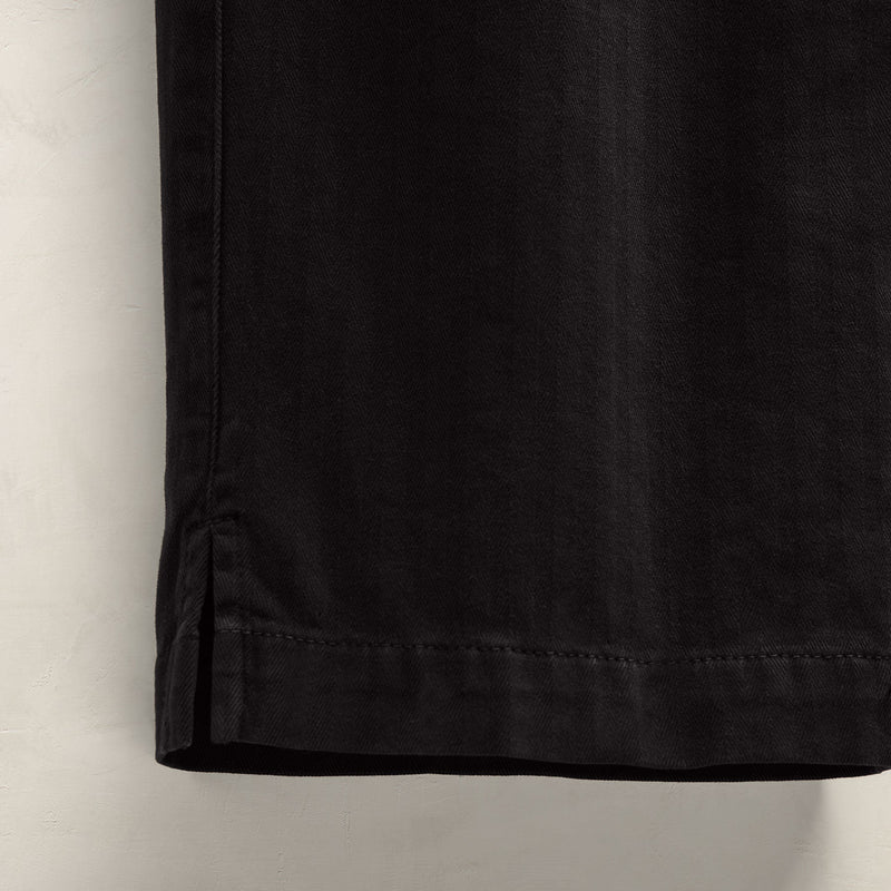 Herringbone Twill Trouser in Black | James Perse Los Angeles