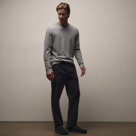 Herringbone Twill Trouser in Black | James Perse Los Angeles