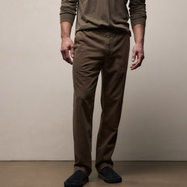 Herringbone Twill Trouser in Caribou Pigment | James Perse Los Angeles