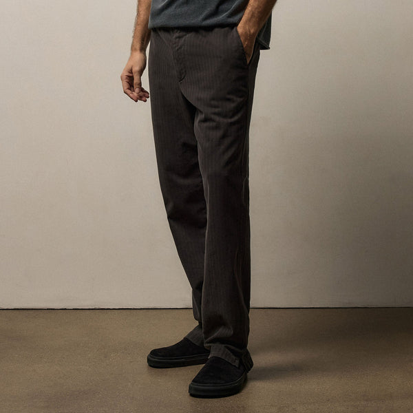 Herringbone Twill Trouser in Magma Pigment | James Perse Los Angeles