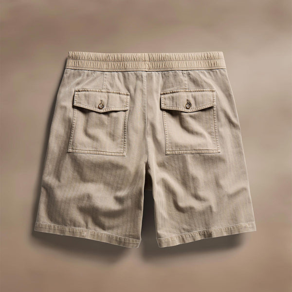 Herringbone Twill Utility Short Short in Overcast Pigment | James Perse Los Angeles