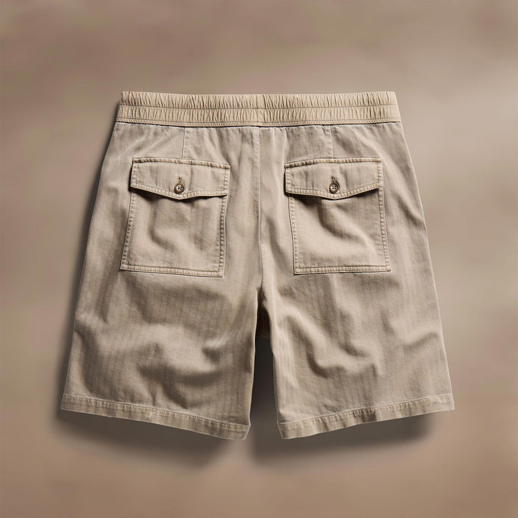 Herringbone Twill Utility Short Short in Overcast Pigment | James Perse Los Angeles