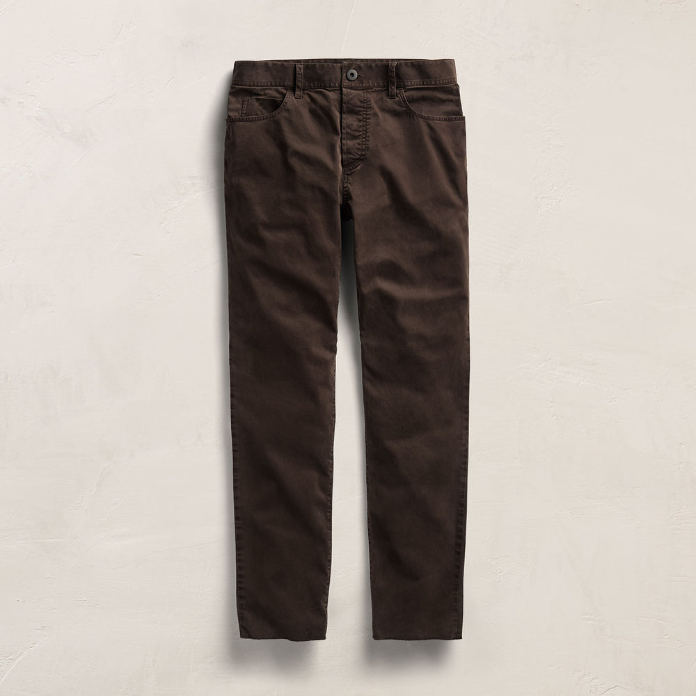 Brushed Twill 5 Pocket Pant - Bark Pigment | James Perse Los Angeles