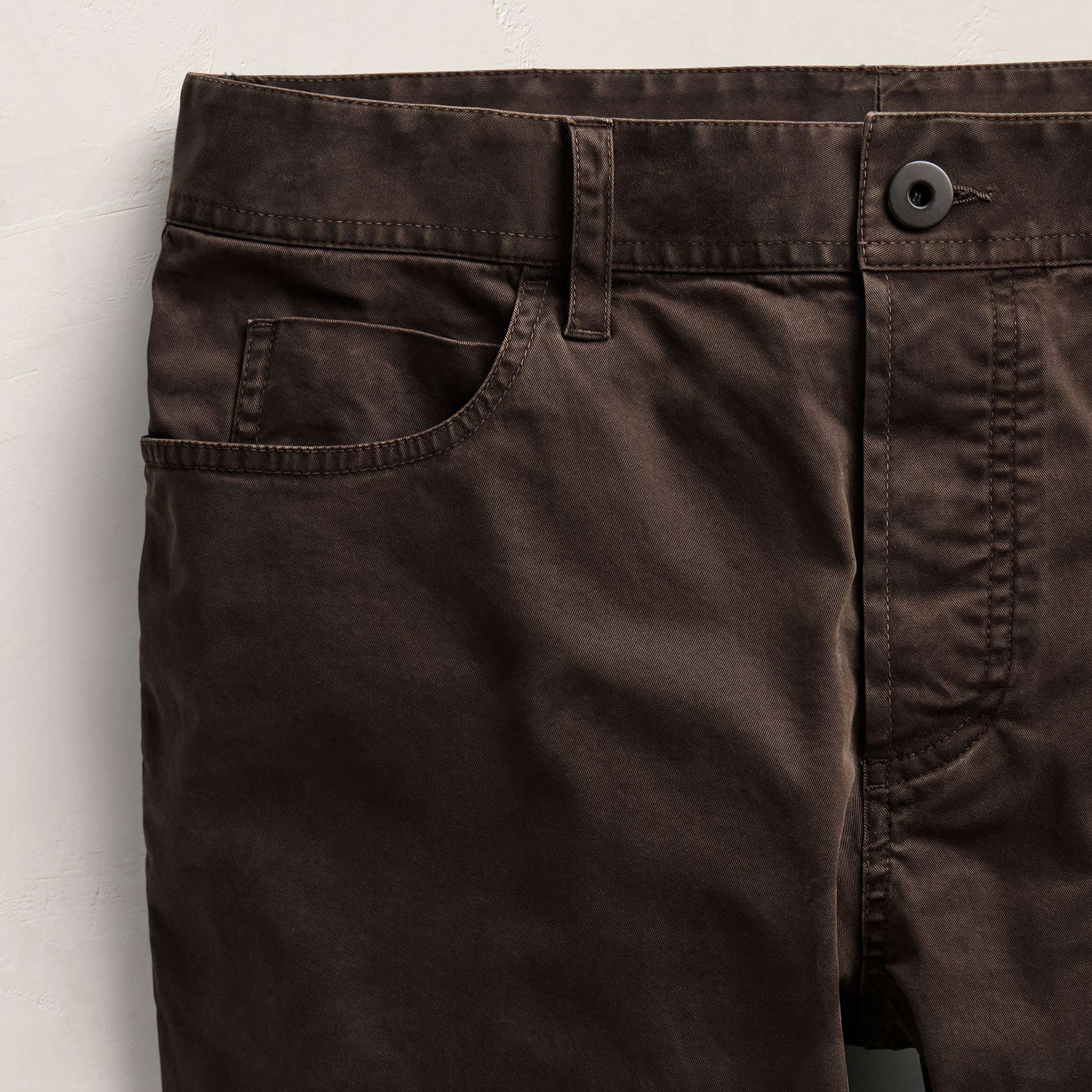 Brushed Twill 5 Pocket Pant - Bark Pigment | James Perse Los Angeles