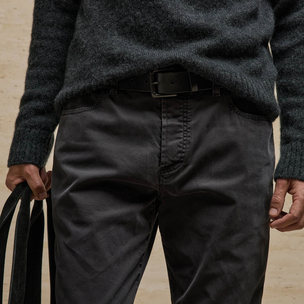 Brushed Twill 5 Pocket Pant in Black | James Perse Los Angeles