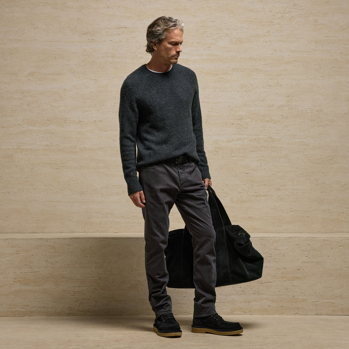 Brushed Twill 5 Pocket Pant in Black | James Perse Los Angeles