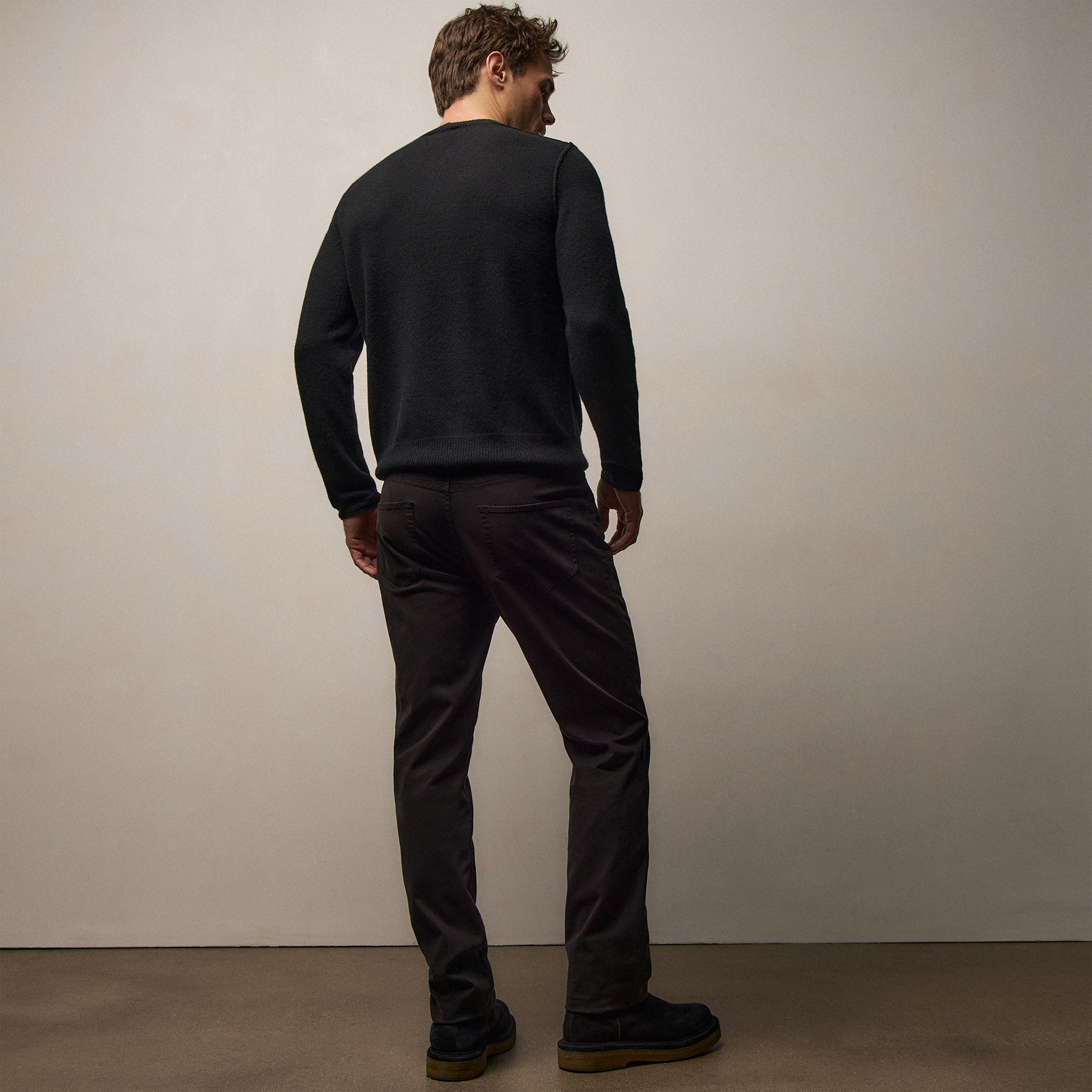 Brushed Twill 5 Pocket Pant - Black | James Perse Los Angeles