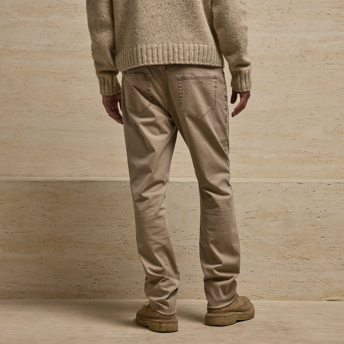 Brushed Twill 5 Pocket Pant in Cement Pigment | James Perse Los Angeles